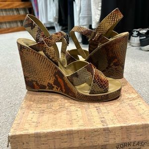 Korkease snakeskin wedges SZ 7